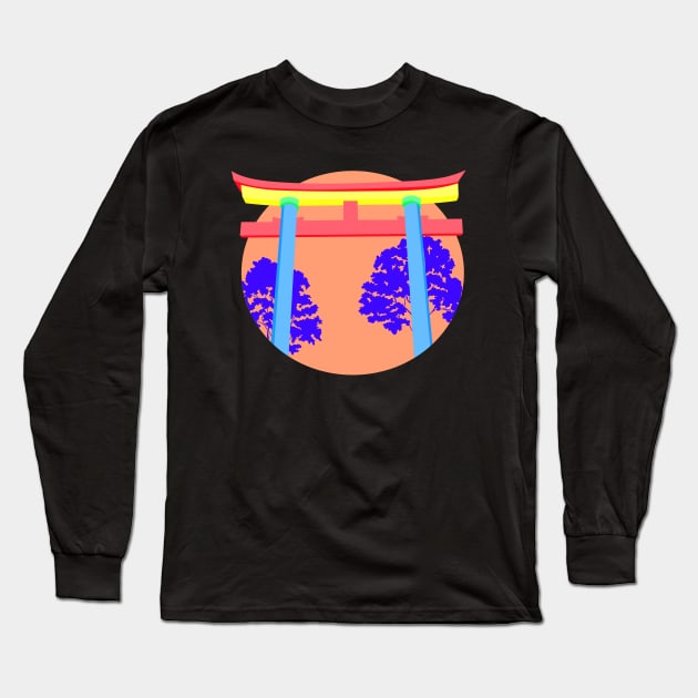 Cyber shrine Long Sleeve T-Shirt by CieloMarie